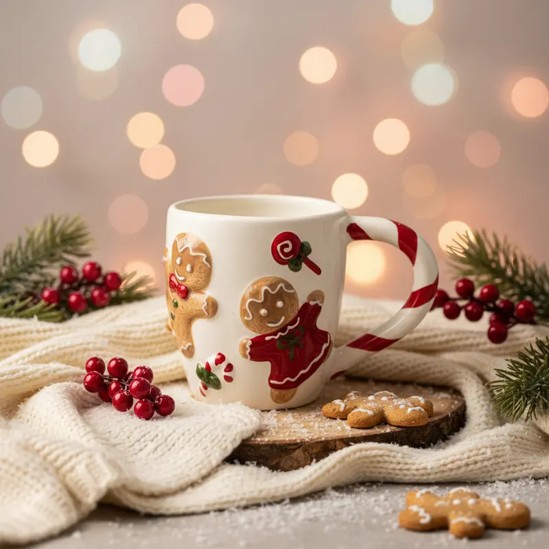 Mug Natalizio con Omino di Marzapane – Tazza Grande in Ceramica