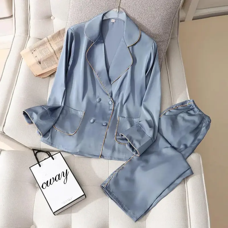 Multi-color Optional Home Comfort Ladies Suit Thin Ice Silk