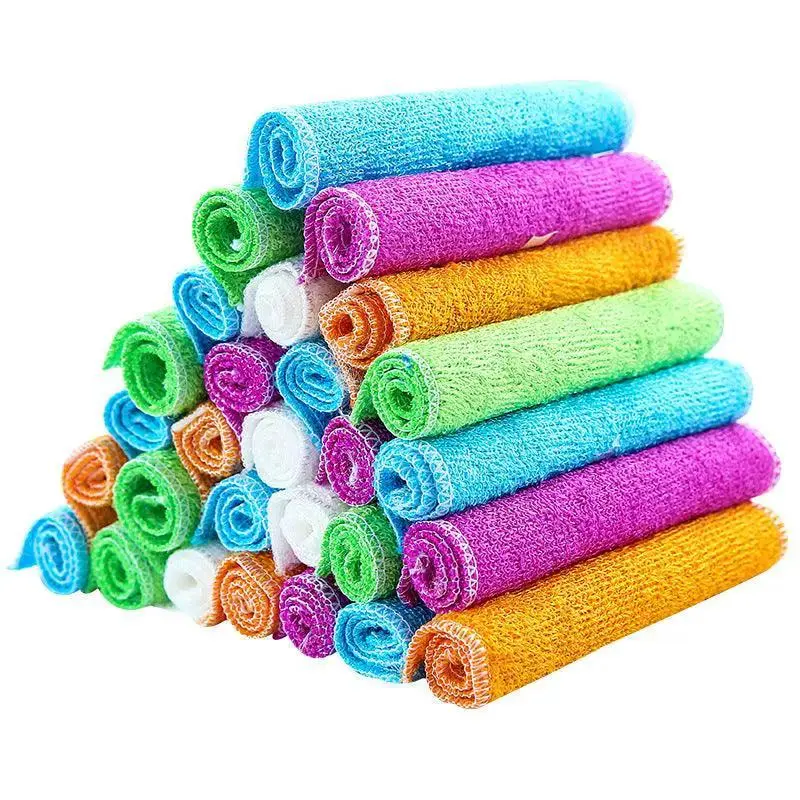 Natural Bamboo Fiber Dish Towel Cloth To Oil Rag Not Oily