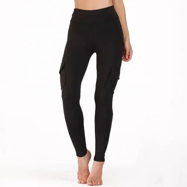 Net Red Pocket Fitness Pants Women Stretch Tight Sexy Sports Pants