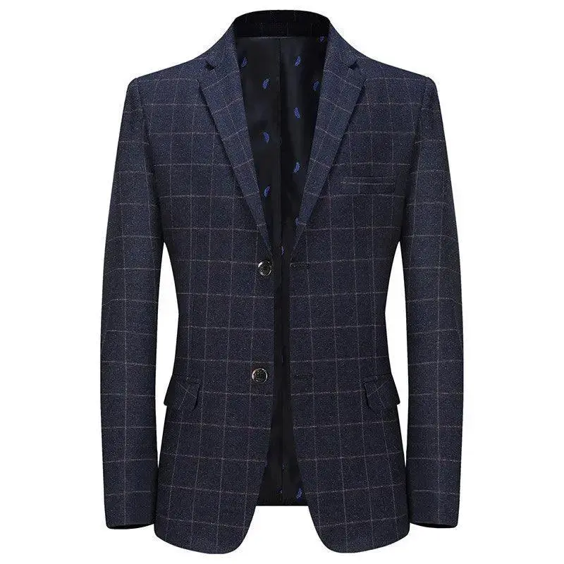New Leisure Suits For Men Coat Plaid Fashion