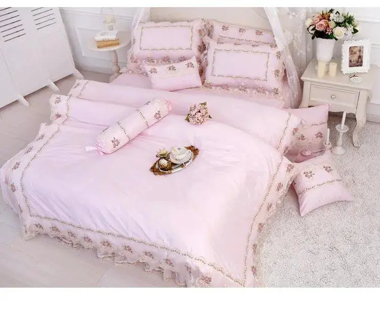 Nordic Four-Piece Princess Garden Bed Skirt