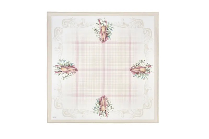 Nuvole di Stoffa Centrotavola natalizio in cotone "Darling" 120x120 cm