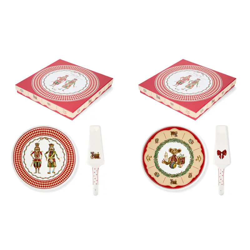 Nuvole di stoffa Set piatto + paletta di natale in ceramica 2 varianti (2 unità)
