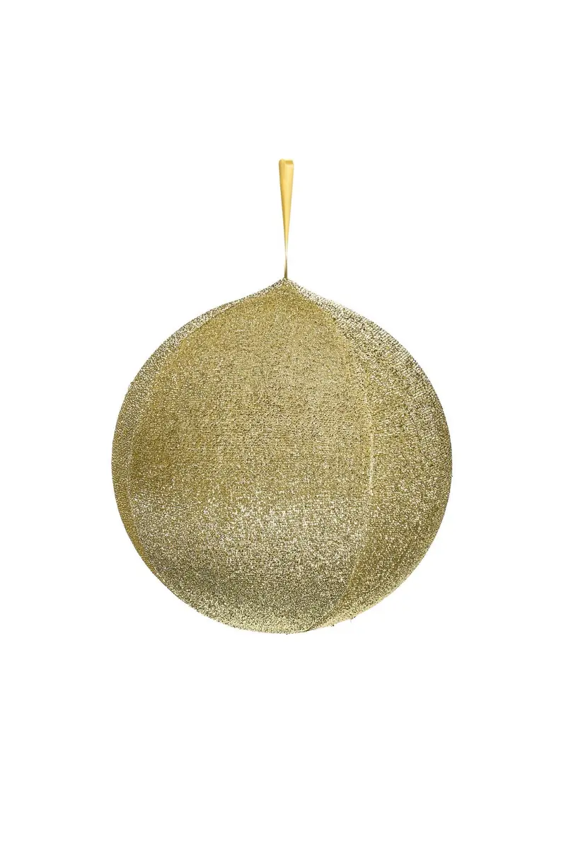 Nuvole di Stoffa Sfera decorativa in tessuto glitter oro "Giostra" 60 cm
