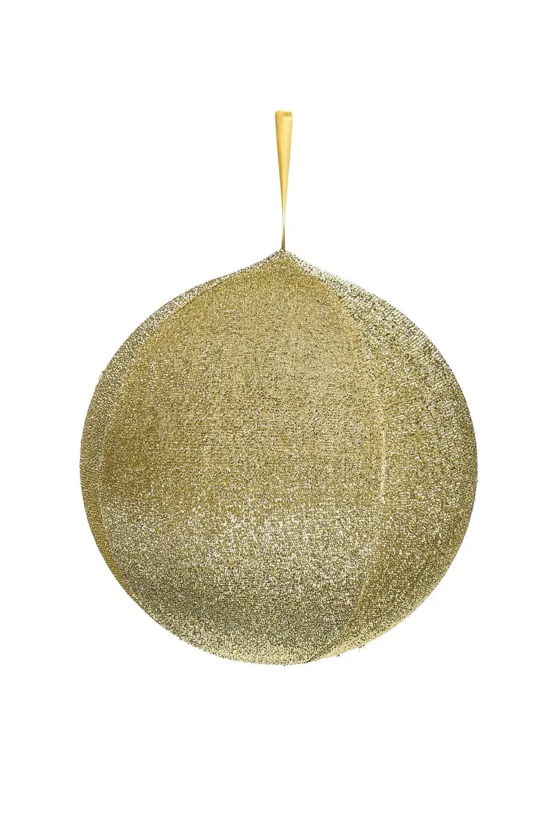 Nuvole di Stoffa Sfera decorativa in tessuto glitter oro "Giostra" 70cm