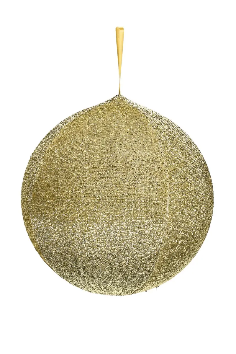 Nuvole di Stoffa Sfera decorativa in tessuto glitter oro "Giostra" 80cm