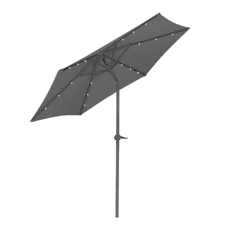 Ombrellone Giardino 3mt con Led Solari palo centrale Terrazzo Esterno Impermeabile