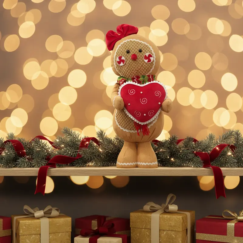Pan di Zenzero Peluche con Cuore Natalizio