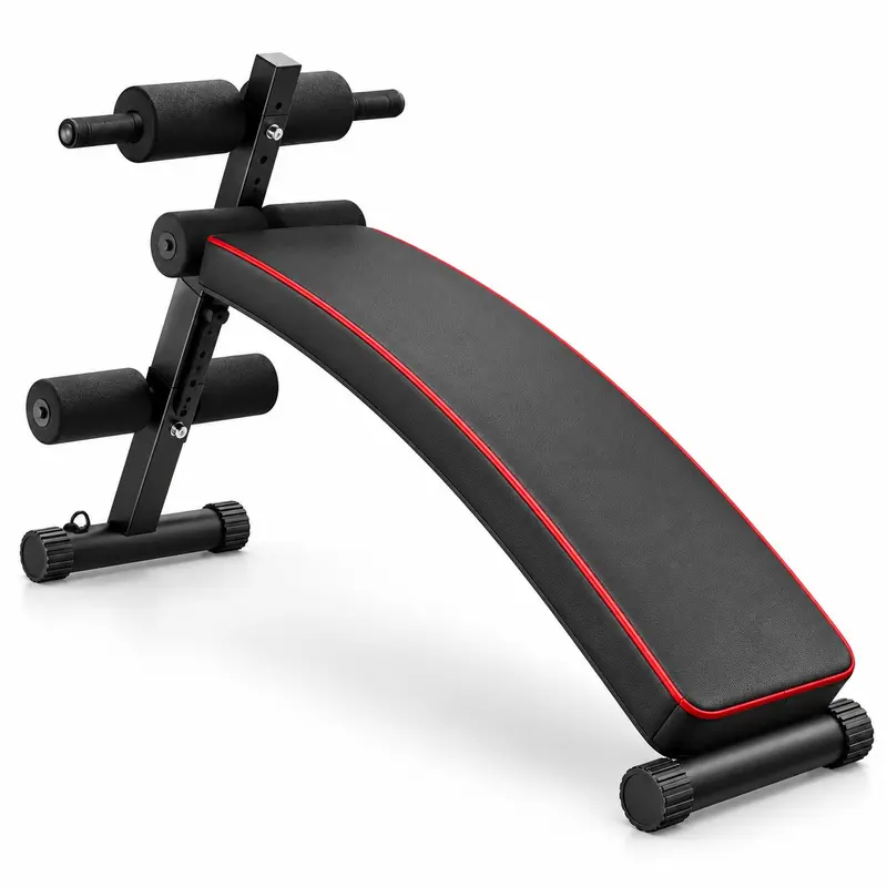 Panca Addominali Pieghevole Regolabile Fitness Palestra Casa Portata 150 kg Nero