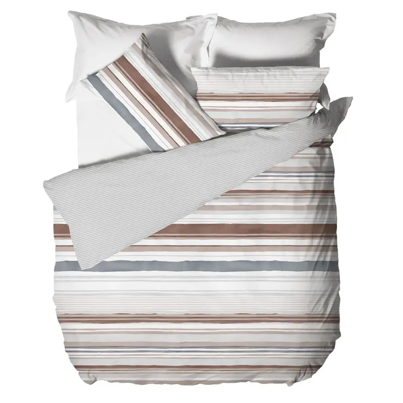 Parure Copripiumino Matrimoniale Byron Beige