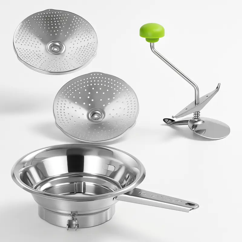 Passaverdure Acciaio Inox 24cm con 2 Dischi Intercambiabili Lavabile in Lavastoviglie
