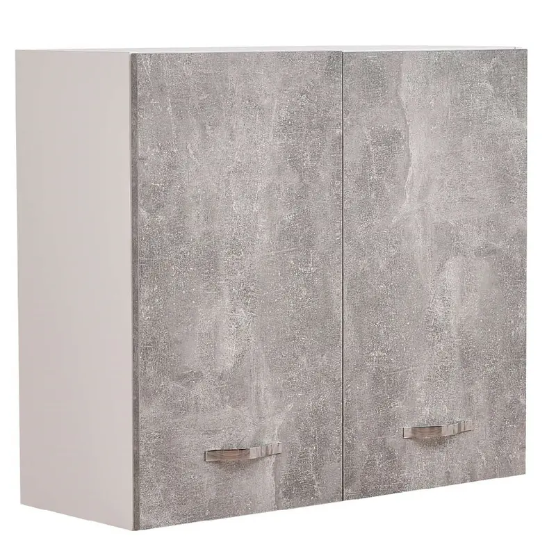 Pensile da Cucina Scolapiatti Sistema Raccogli Gocce Mobile Colore Grigio 80cm