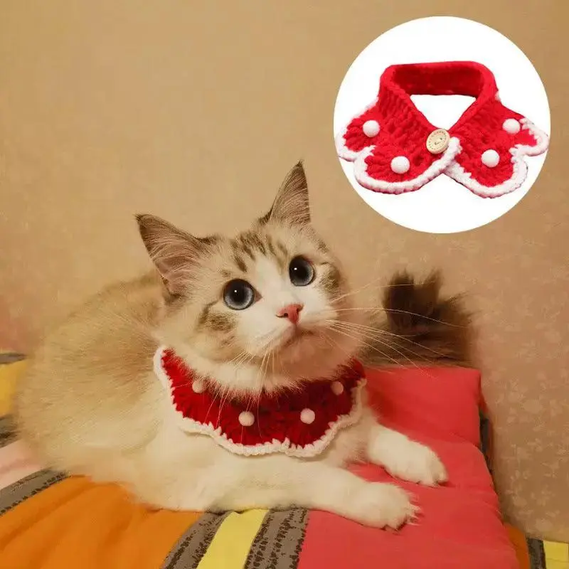 Pet Cats, Dogs, Rabbits, Knitted Collars, Christmas Ornaments, Saliva Towels