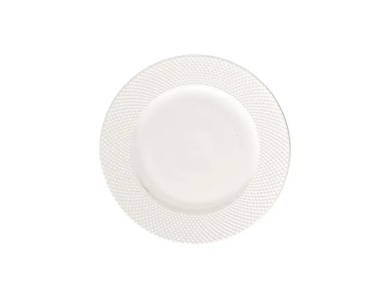 Piatto Piano Richiamo Porcellana Bone China Bianca Ø27cm Design