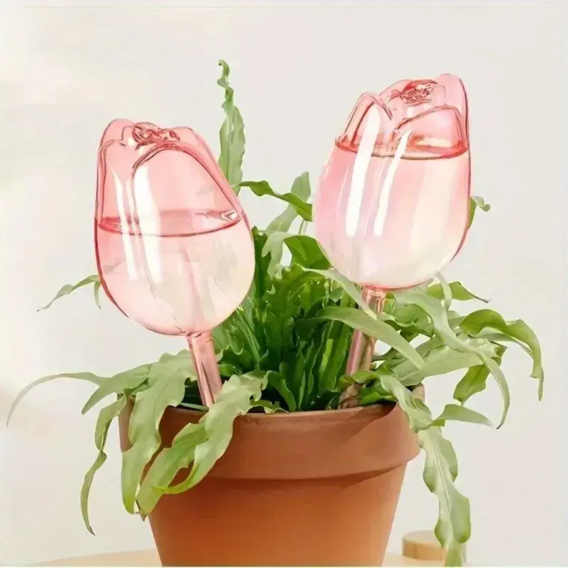 Pink Tulip Watering Balls – Elegant Automatic Irrigation