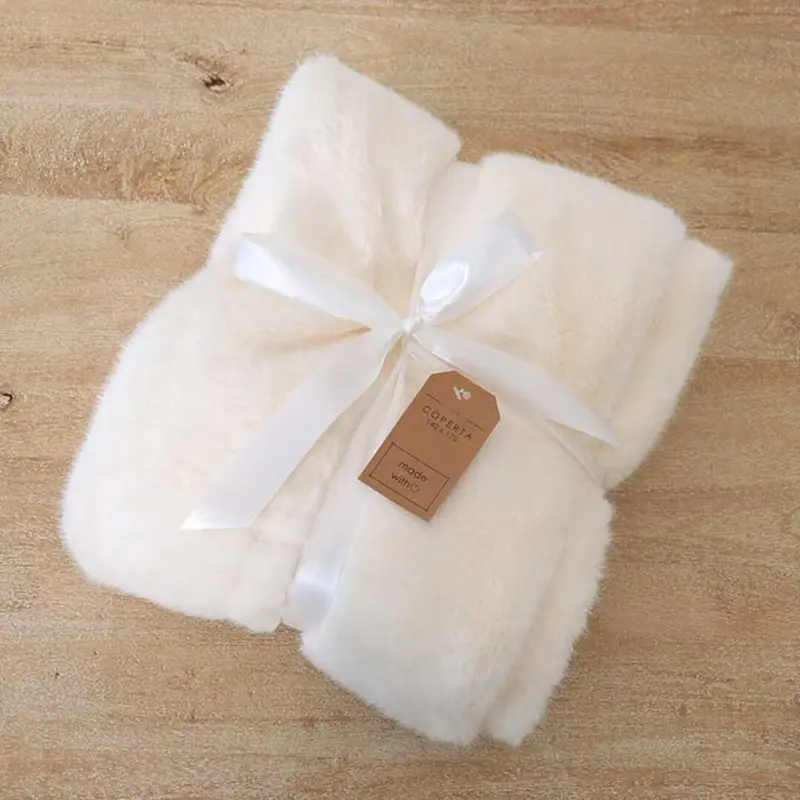 Plaid Innovaliving Furry - bianco