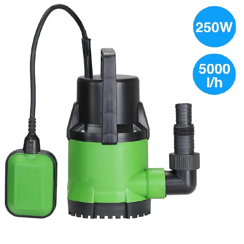 Pompa Sommersa 250W Acque Chiare 5000L/h Cavo 10MT
