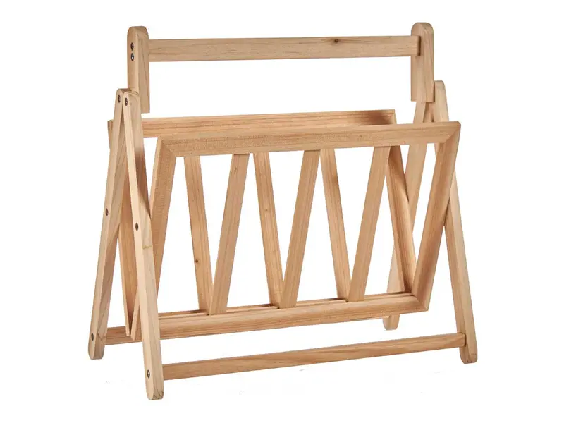 Porta Riviste in Legno Pieghevole Salvaspazio 36.5x30 H 37.5 cm
