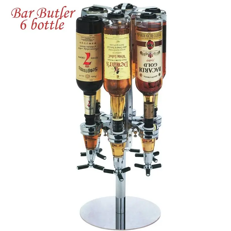 Portabottiglie Spillatore Dosatore Tavolo 6 posti per Birra e Bevande Alcoliche