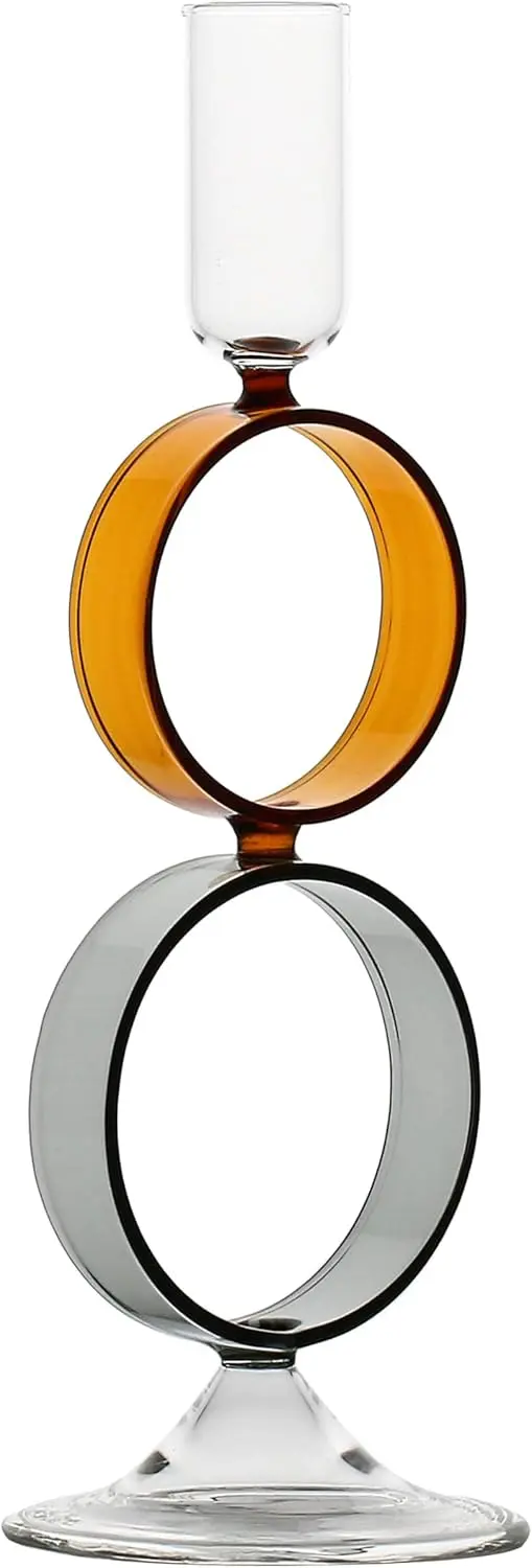 Portacandela Cerchiando 2 Cerchi RitualiDomestici - Vetro Borosilicato