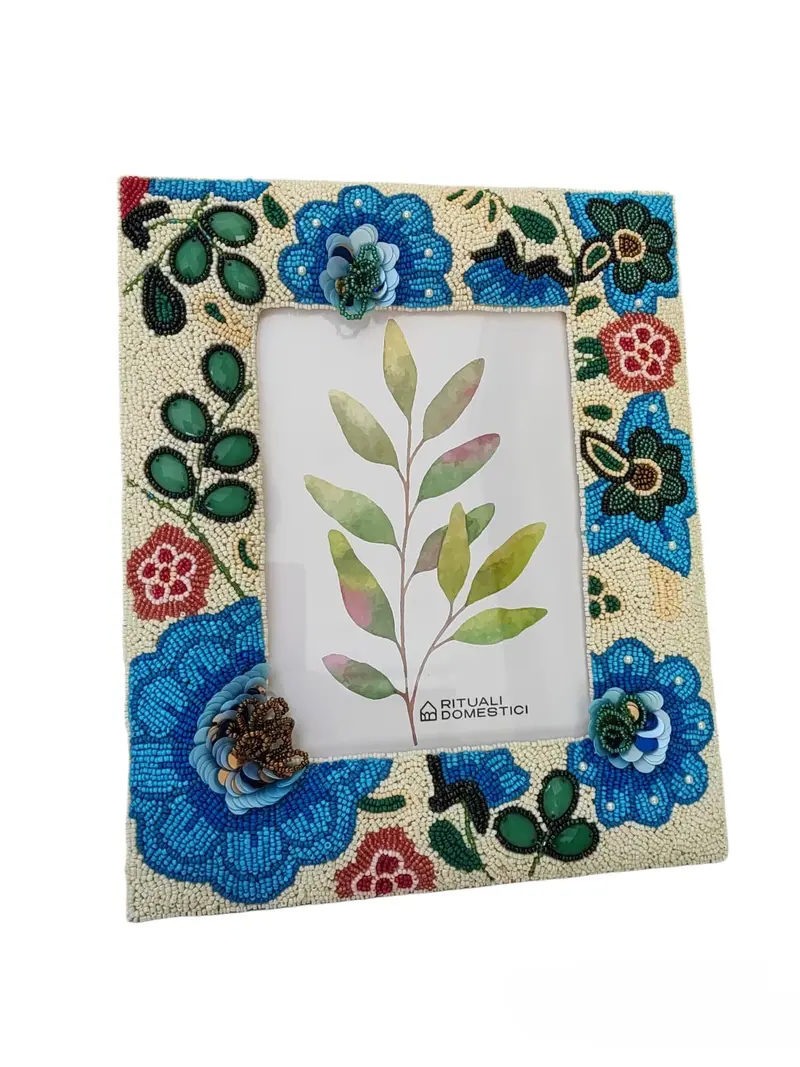 Portafoto Bali Mille306perline RitualiDomestici - Cotone Perline 13x18
