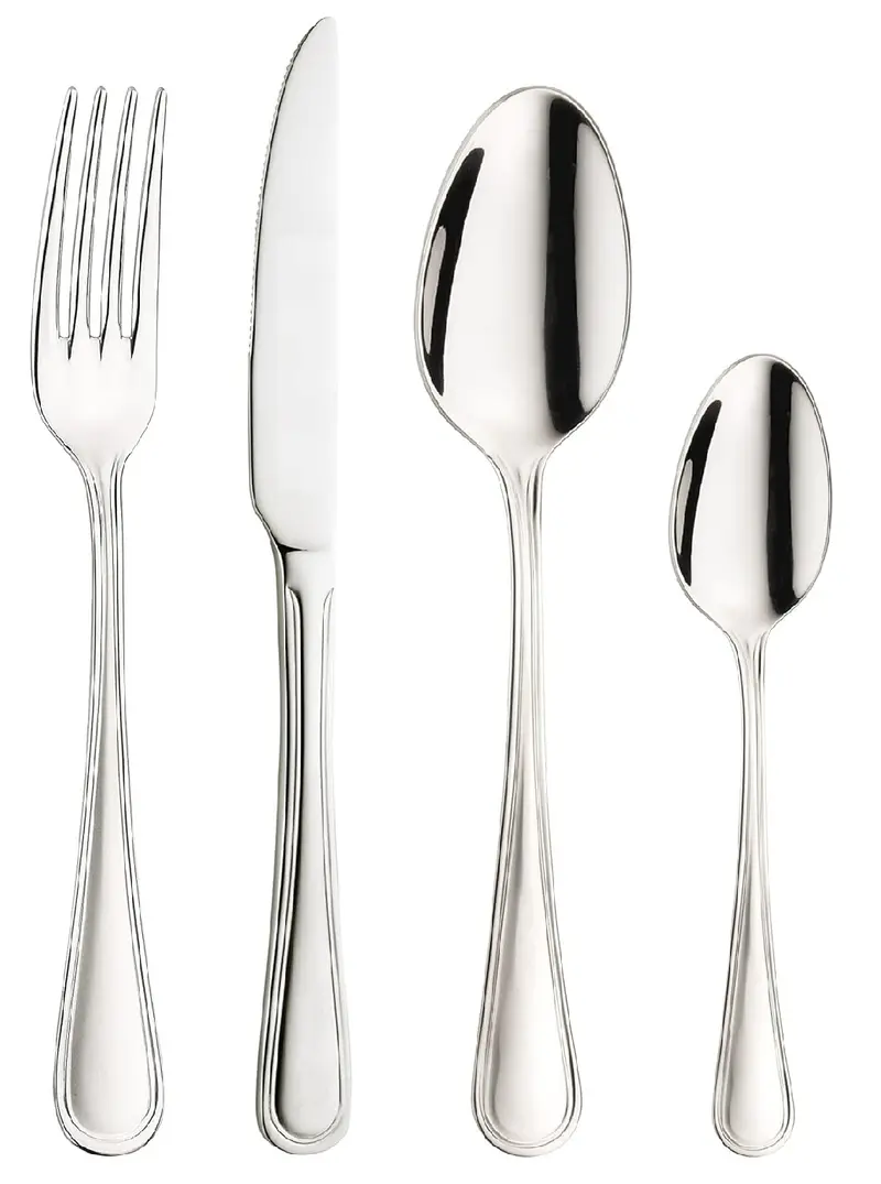 Posate 24pz in Acciaio Inox 18/10 Finitura Lucida Made in Italy 6Posti Casa Ristorante