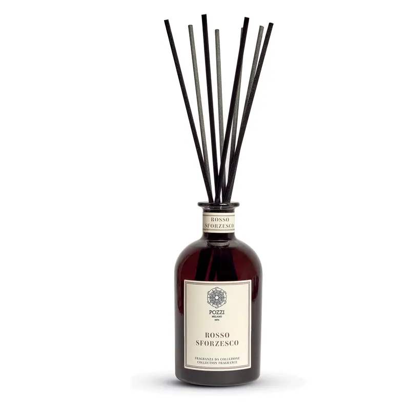 Pozzi Milano Profumatore per ambienti + bastoncini "Rosso Sforzesco" 250 ml