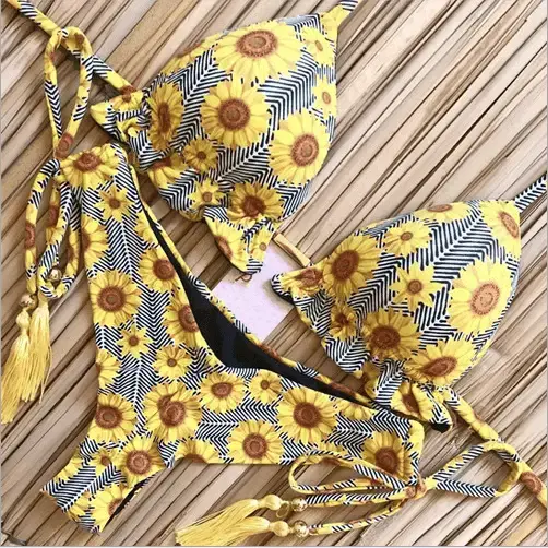 Printed new tie swimwear