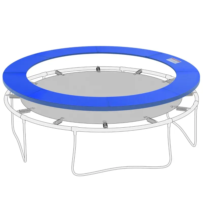 Protezione Copertura Imbottita Bordo Trampolino Elastico 244 cm in PVC