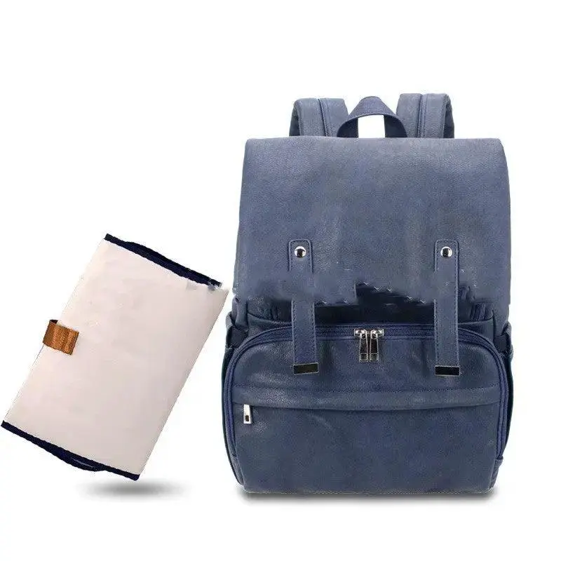 Pu Mommy Bag Amazon Double Shoulder Milk Bag Fashion Mother And Baby Backpack