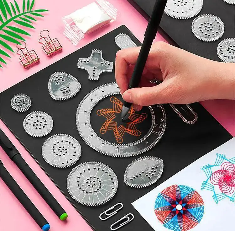 Puzzle Flower Curve Gauge Painting Set