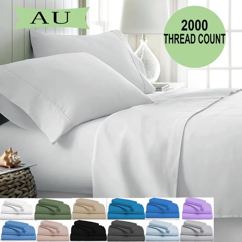 Queen Size 4 Piece Sheet Set - Comfy Breathable & Cooling Bed Sheets Set - Hotel Luxury Bedding for Women, Men, Kids & Teens - Deep Pockets, Easy Secure Fit, Soft and Wrinkle Free
