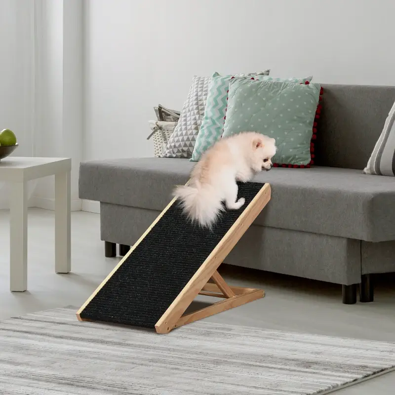 Rampa per Cane Gatti 90x40 H61 CM Pieghevole in Legno