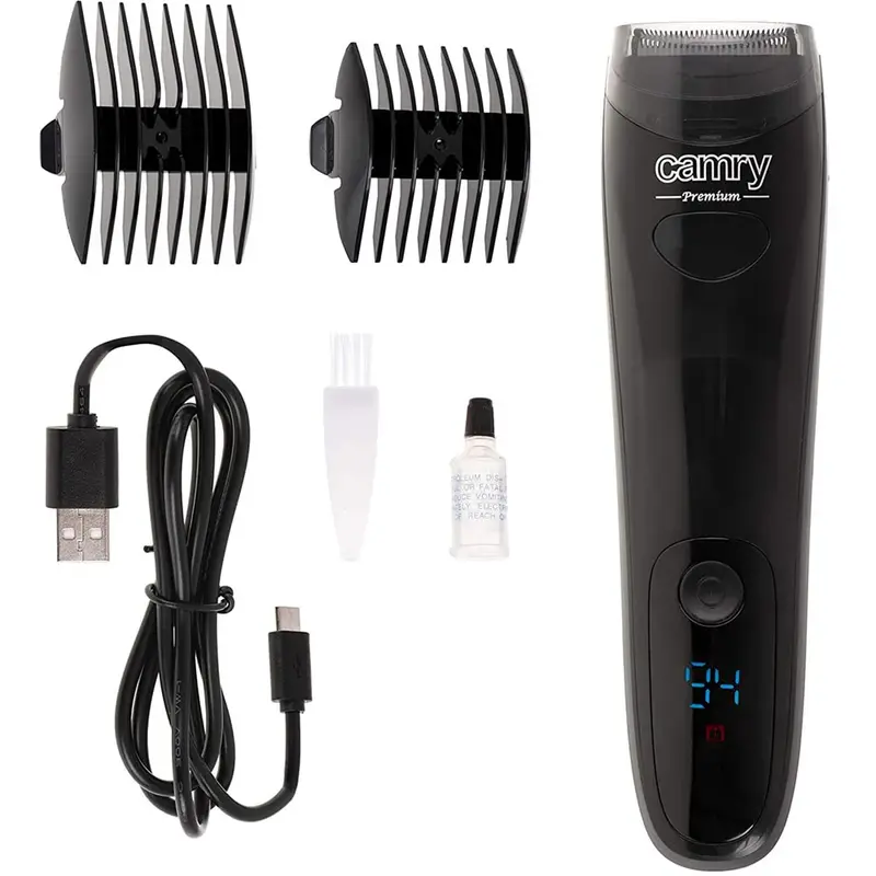Rasoio Elettrico Taglia Capelli Trimmer con Aspirapeli USB Regola Barba Camry