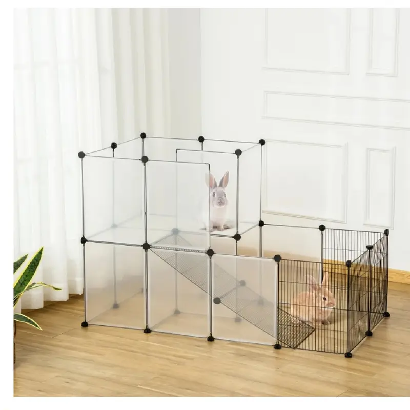 Recinto Modulare per Roditori 27 Pannelli Metallo e Resina 140 x 70 H90cm
