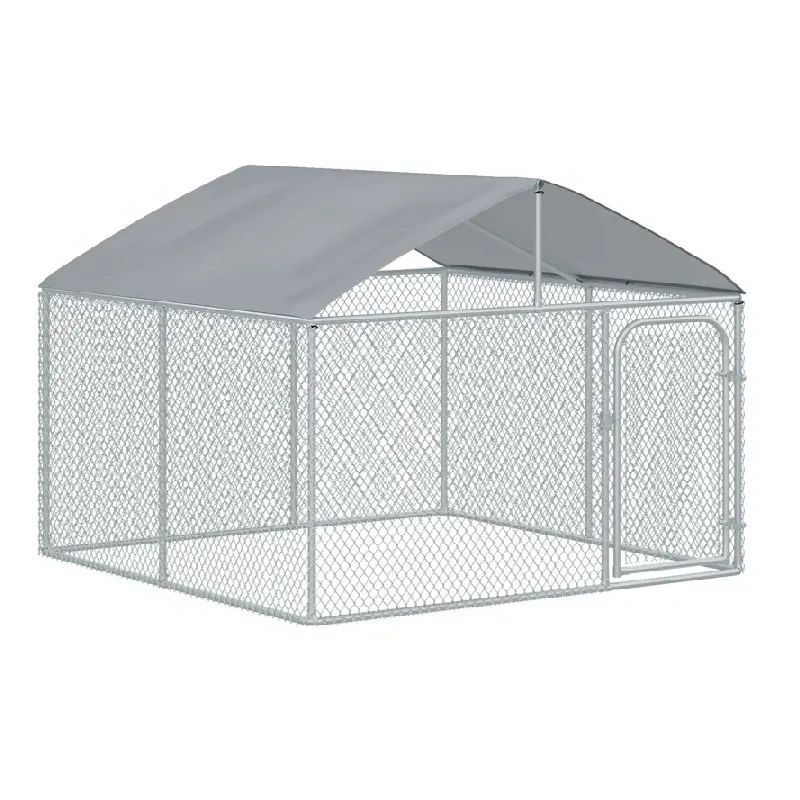 Recinto per Cani e Animali Domestici Esterno Copertura Impermeabile 230x230 H175cm