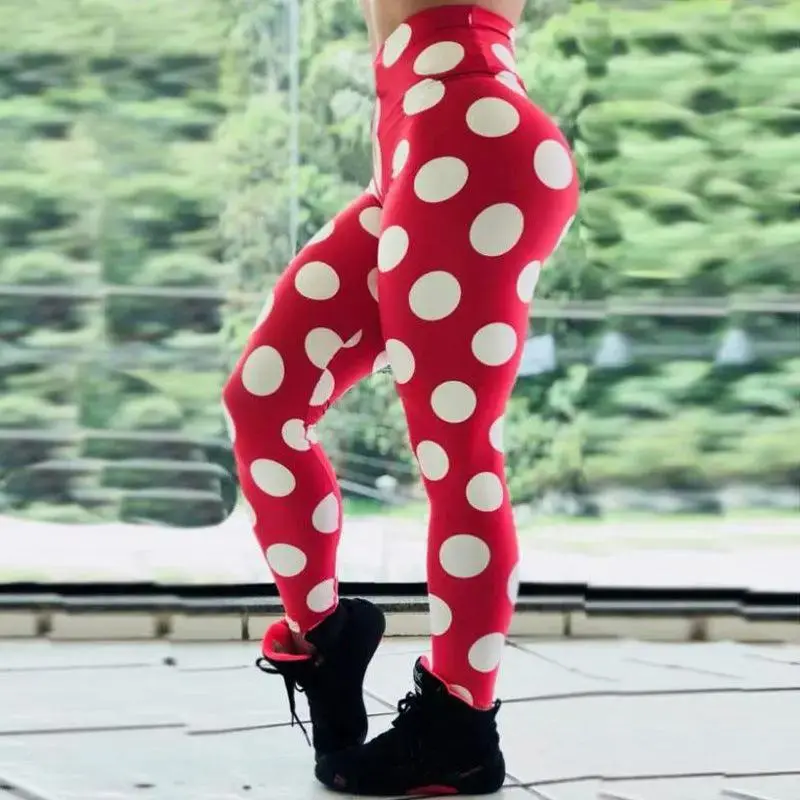 Red Bottom White Circle Leggings