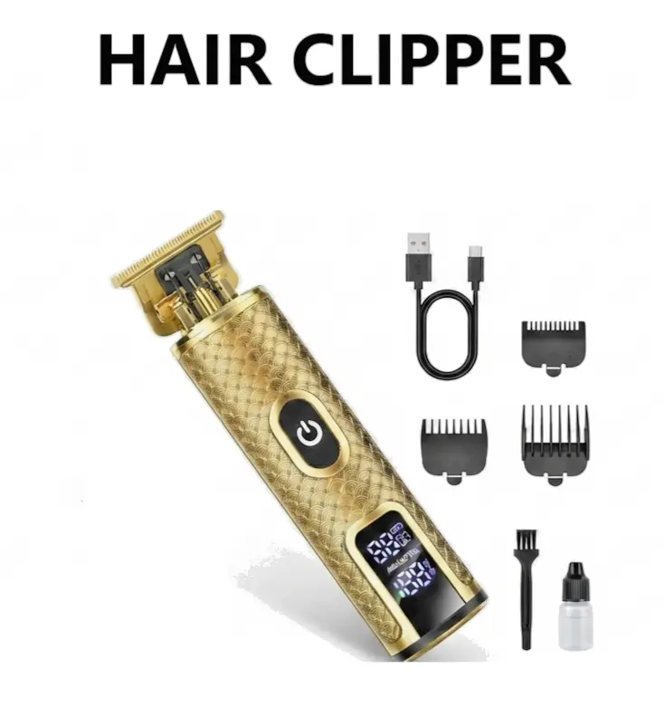 Regolabarba Taglia Barba Capelli Tagliacapelli Professionale T-Blade Display LED