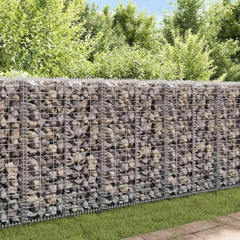 Rete Gabbione Giardino in Acciaio Galvanizzato 100x30x30 cm per Recinzioni e Muretti