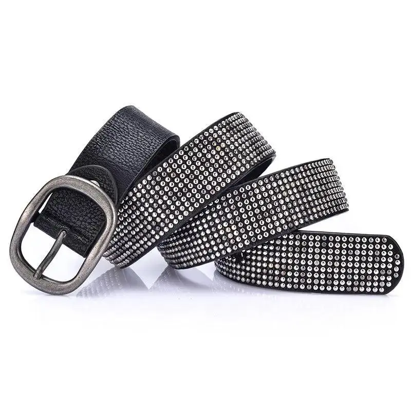 Rivet Decorated Ladies Fashion Cool Style Wide Belt