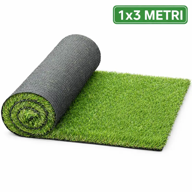 Rotolo Prato Sintetico Artificiale 1x3M Manto Erboso Esterni Giardino Terrazzo