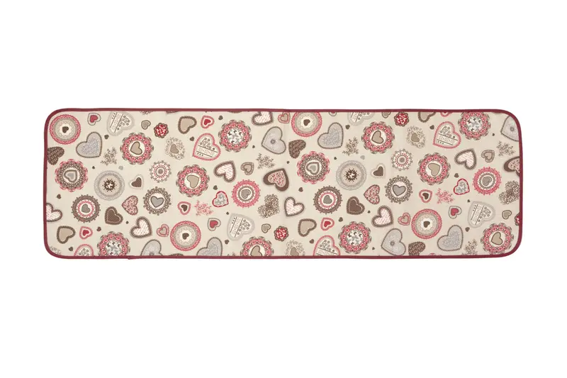 Runner 40x140 cm stile country in misto cotone linea Cuore