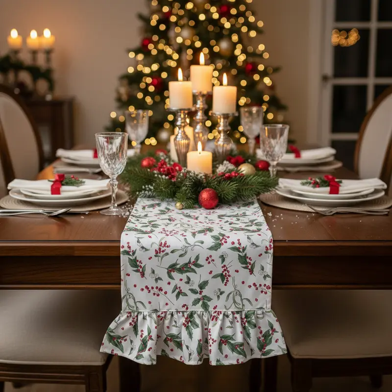 Runner Centrotavola Natalizio – Holly & Berries