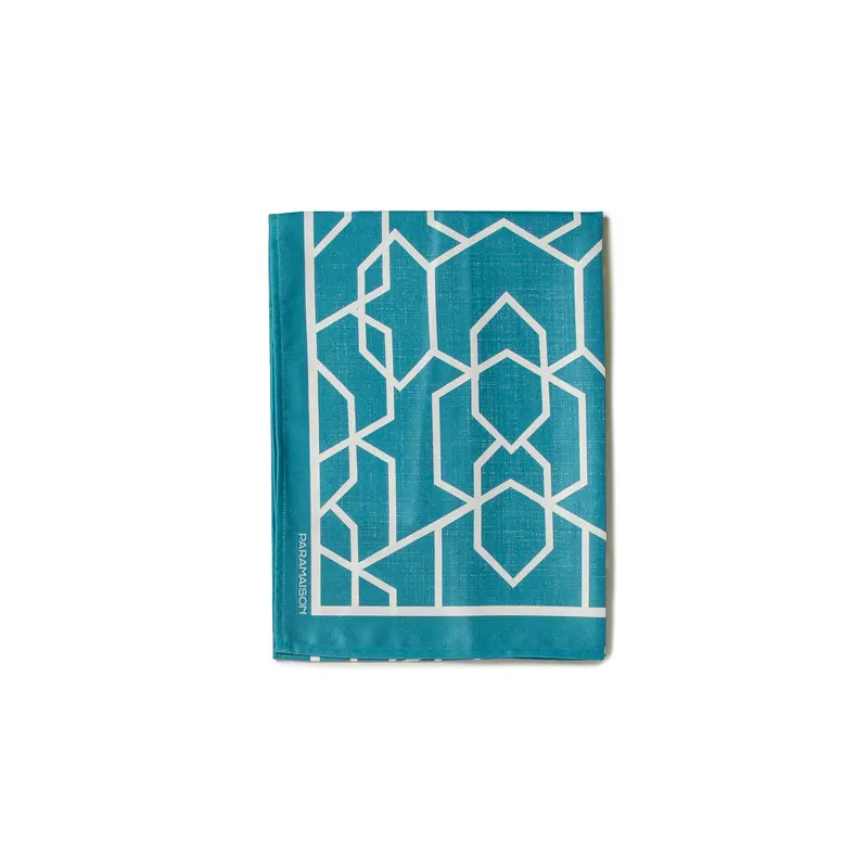 Runner rettangolare 40x140 con orlo in poliestere fantasia geometrico