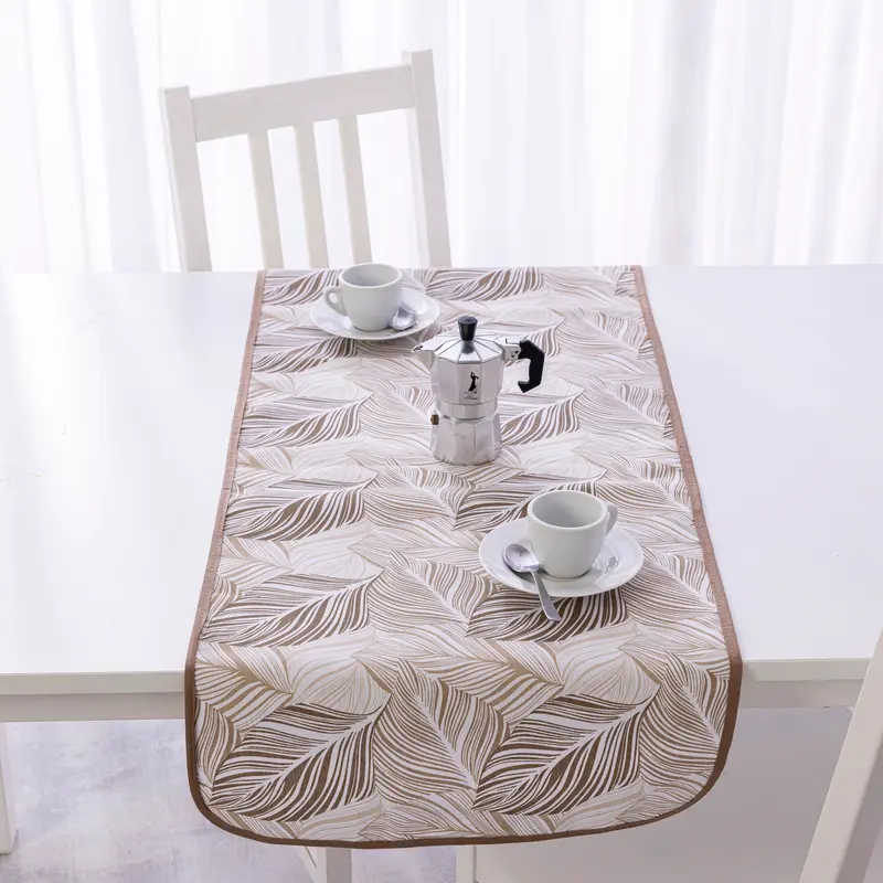 Runner Tavola 140x40 cm Tovaglia Centrotavola per Cucina Soggiorno e Salotto Foglia