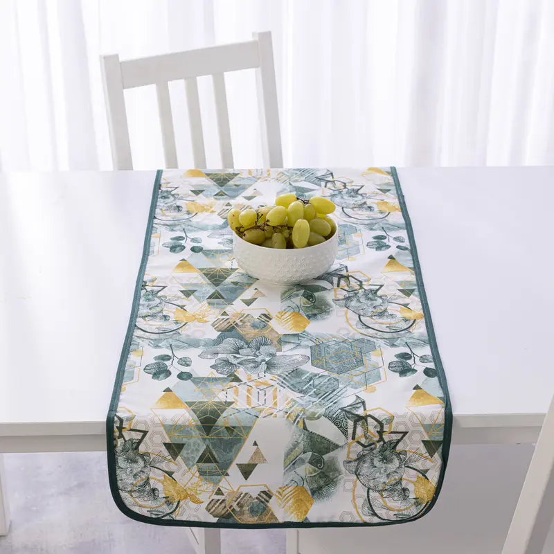 Runner Tavola Centrotavola 140x40 cm per Cucina Soggiorno e Salotto Esagono