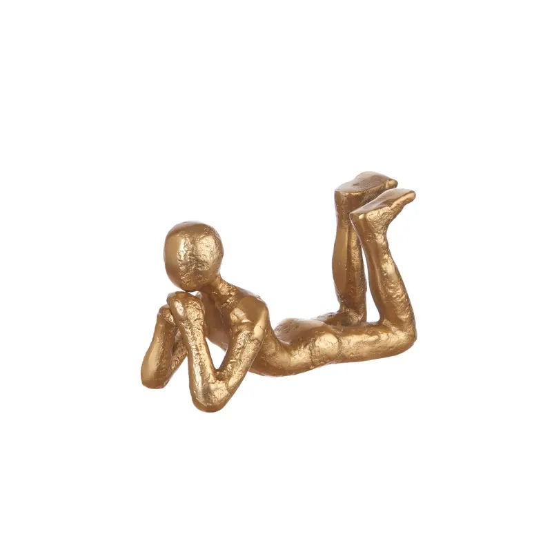 Scultura Uomo Pesante in Metallo L'Oca Nera Fashion Design