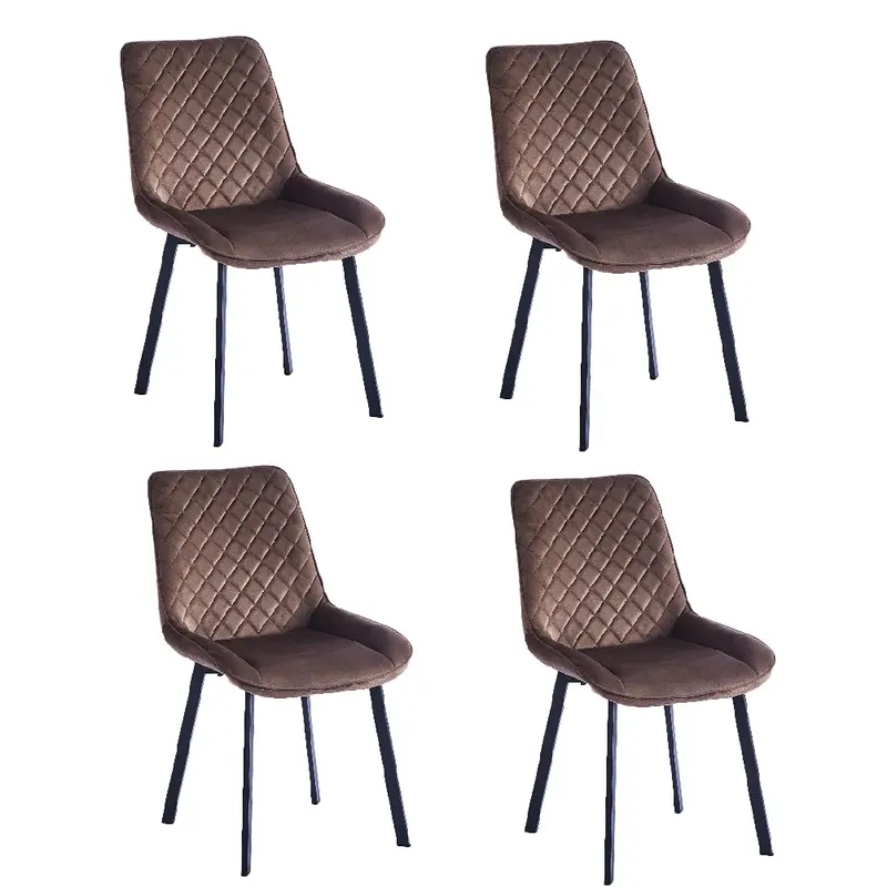 Sedia in Velluto Kit 4pz, Sala da Pranzo, Ristorante, Velluto Trapuntato, Ergonomica