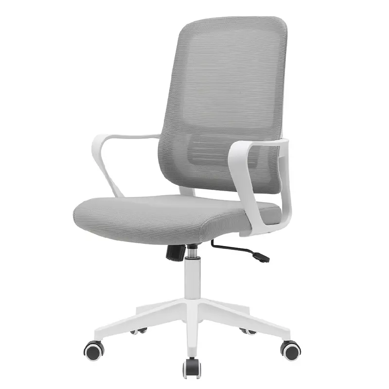 Sedia Poltrona da Ufficio Scrivania Girevole Altezza Regolabile 98-108cm Traspirante